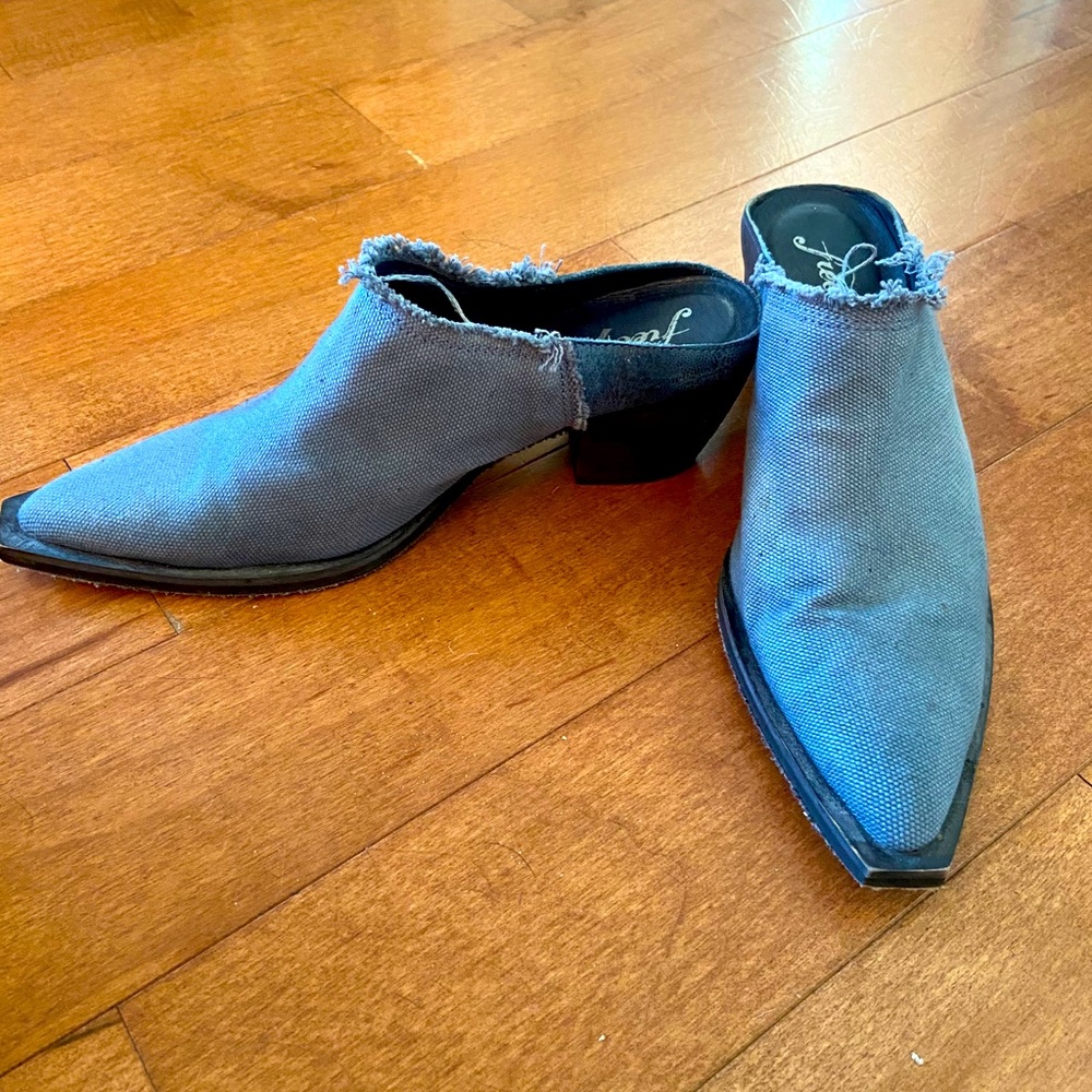 Free people denim mules size 37